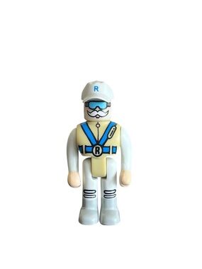 Rokenbok Man Figure Toy Mustache Attendant Worker Manager 2.5 Inch